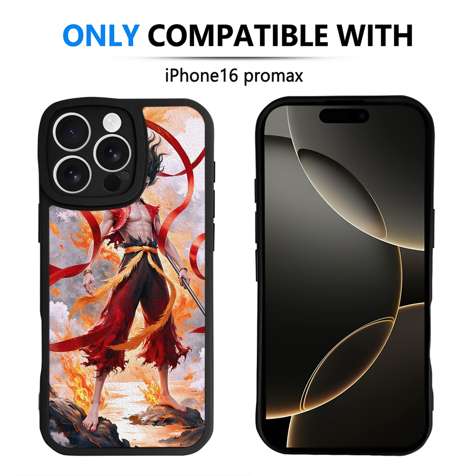 （画像用） Ne Zha 2 ナタ 魔童の大暴れ 【iPhone 16シリーズ対応】シリコンスマホケース（レザー調） 材質：シリコン